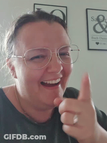 Woman With Glasses Thumbs Up Buch Deine Sign GIF