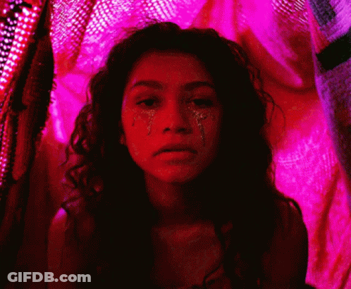 Woman With Glitter And Tears GIF