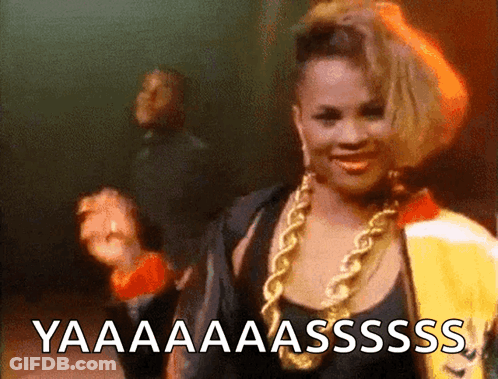Woman With Gold Chain Says Yaaaaaasssss GIF