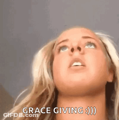 Woman With Grace Giving Above Her GIF