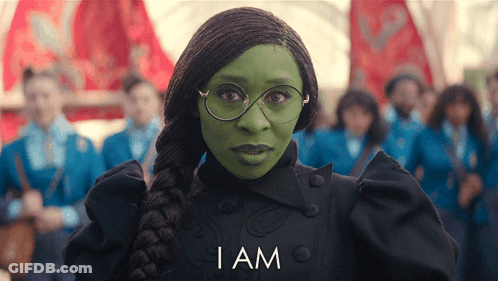 Woman With Green Face Paint Says I Am GIF