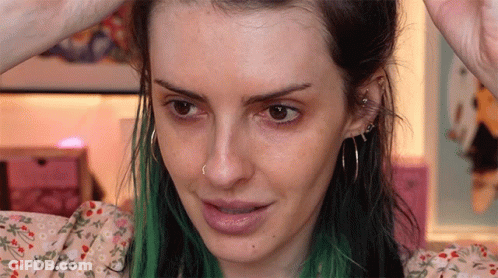 Woman With Green Hair And Nose Ring GIF