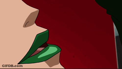 Woman With Green Lips Close Up GIF