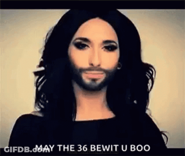 Woman With Hairy Beard GIF