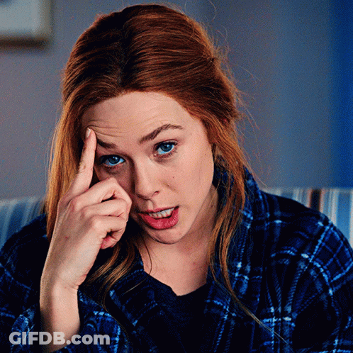 Woman With Hand On Forehead GIF