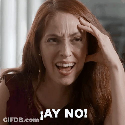 Woman With Hand On Forehead Saying Ay No GIF