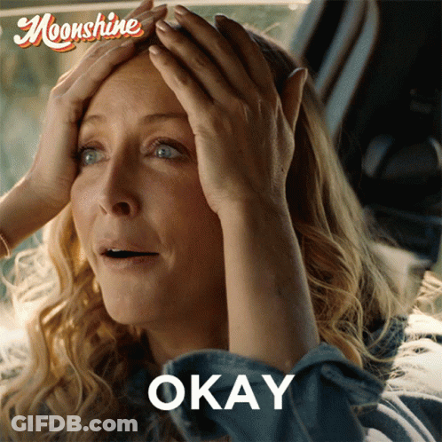 Woman With Hands On Head Okay GIF
