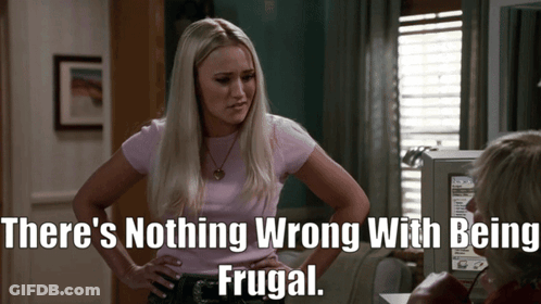 Woman With Hands On Hips Saying There's Nothing Wrong With Being Frugal GIF