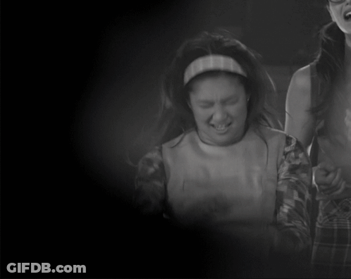 Woman With Headband In Black And White GIF