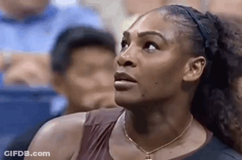 Woman With Headband Looking Up GIF
