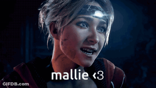 Woman With Headband Smiling Saying Mallie < 3 GIF