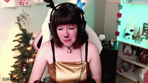 Woman With Headphones And Bell GIF