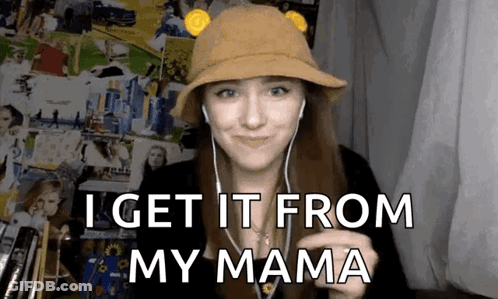 Woman With Headphones And Hat On Video Call GIF