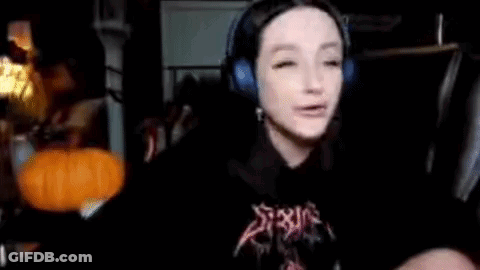 Woman With Headphones And Pumpkin Cope GIF