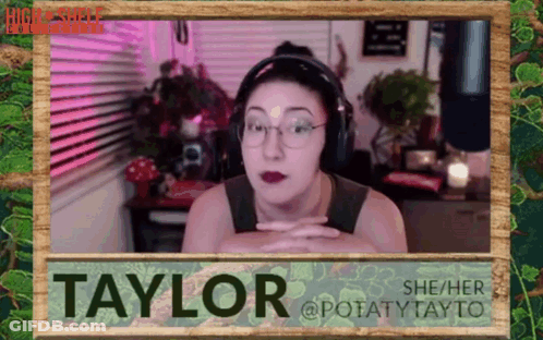 Woman With Headphones And Taylor GIF