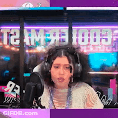 Woman With Headphones At Microphone T2 Amer 1003 Sign GIF