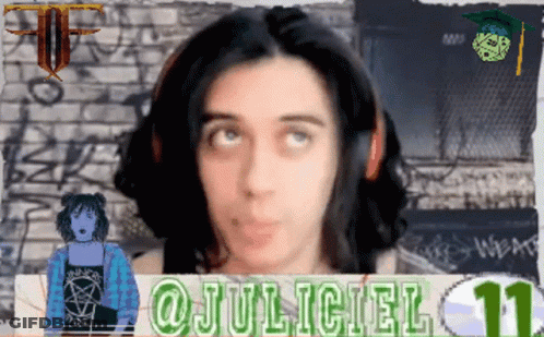 Woman With Headphones Looks Up At Juliciel 11 GIF