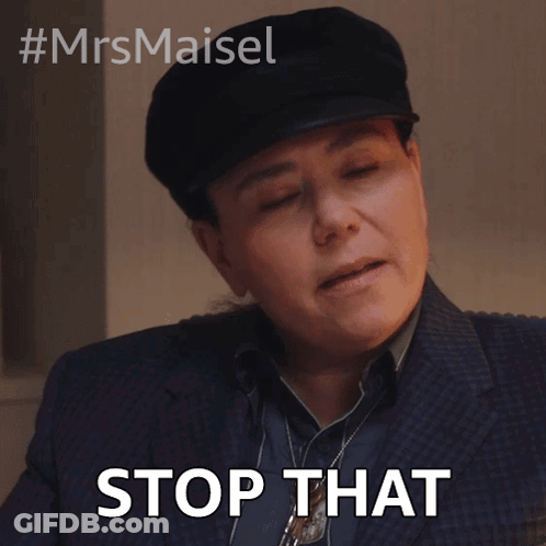 Woman With Headphones Making Funny Face Saying Knock It Off GIF