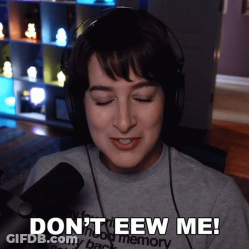 Woman With Headphones Saying Don't Eew Me GIF