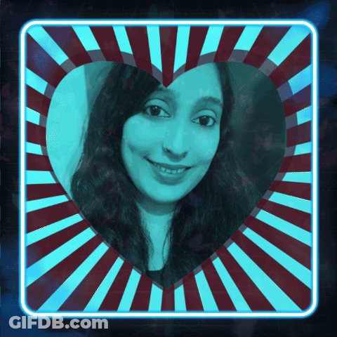Woman With Heart Shaped Frame GIF