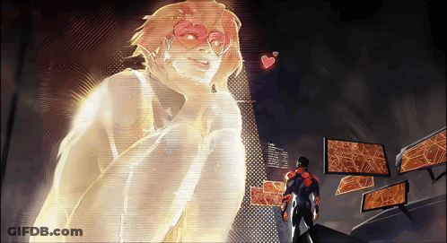 Woman With Hearts On Eyes GIF