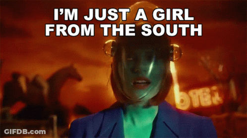Woman With Helmet Says I'm Just A Girl From The South GIF