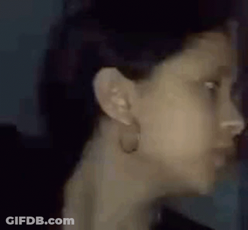 Woman With Hoop Earrings Close Up GIF