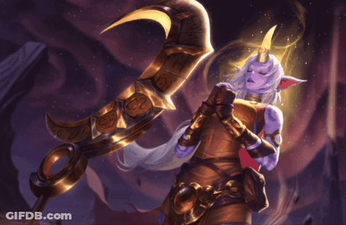 Woman With Horn Holding Spear And Numbers GIF