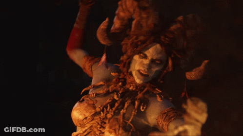 Woman With Horns Dancing GIF