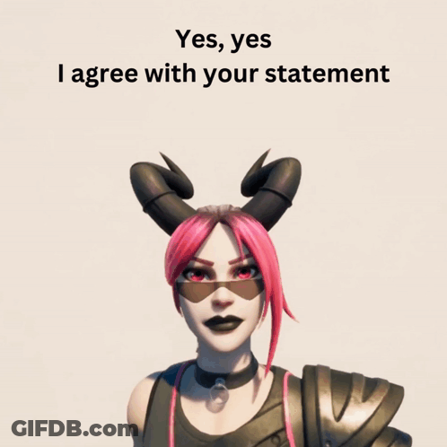 Woman With Horns Saying Yes Yes I Agree With Your Statement GIF
