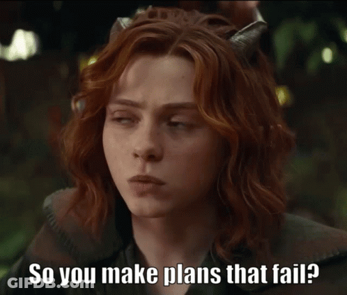Woman With Horns Says So You Make Plans That Fail GIF