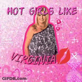 Woman With Hot Girls Like Virginia On Pink Background GIF