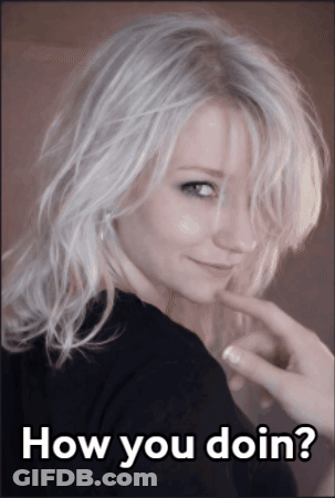 Woman With How You Doin Words GIF