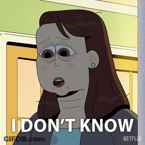 Woman With I Don't Know Behind Her GIF