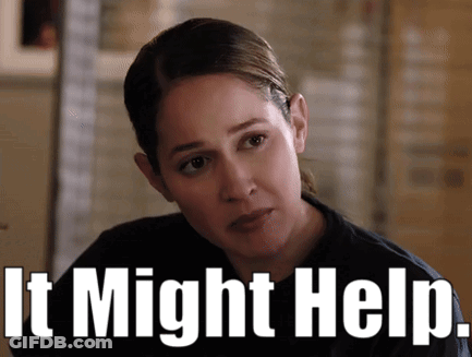 Woman With It Might Help Written GIF