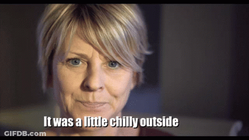 Woman With It Was A Little Chilly Outside GIF