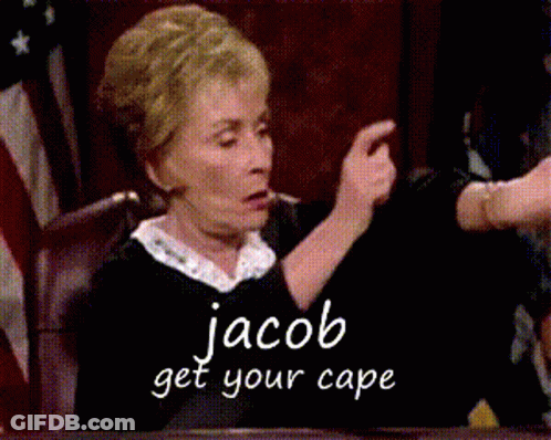 Woman With Jacob Get Your Cape GIF