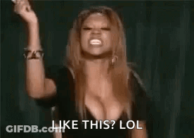 Woman With Large Breast At Microphone Saying Like This LOL GIF