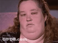 Woman With Large Neck Sad Face GIF