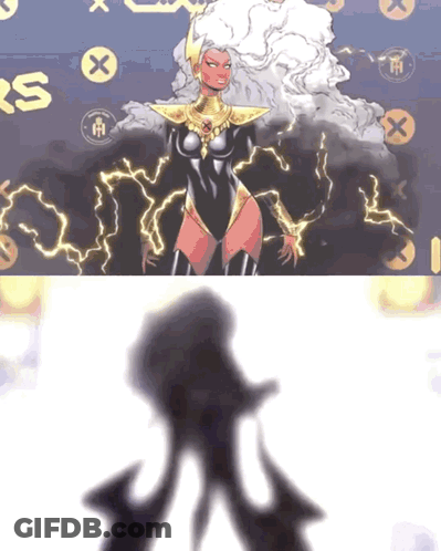 Woman With Lightning Bolts Saying X GIF