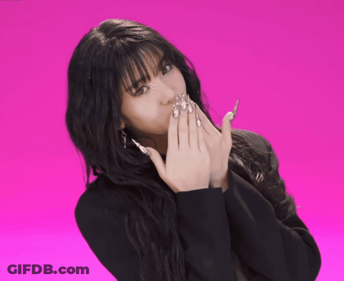 Woman With Long Black Hair Choker Funny Face GIF