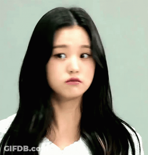 Woman With Long Black Hair Making Funny Face GIF