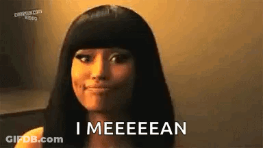 Woman With Long Black Hair Smiling Making Face GIF