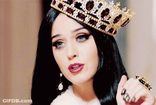 Woman With Long Black Hair Wearing Crown GIF