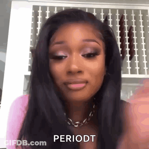 Woman With Long Black Hair Wearing Pink Sweater GIF