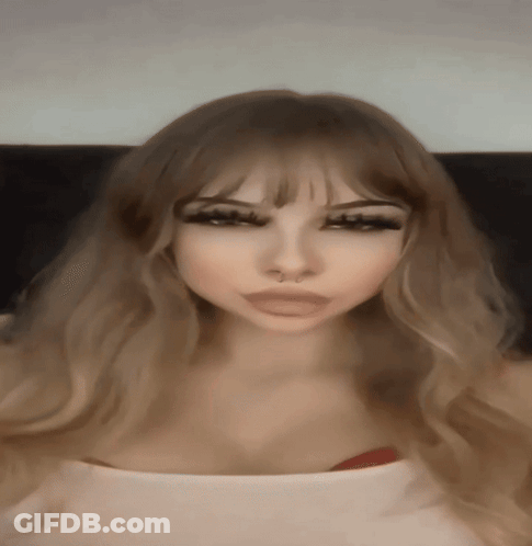 Woman With Long Blonde Hair And Nose Ring GIF