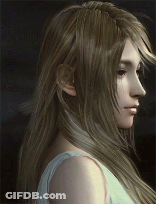 Woman With Long Blonde Hair And White Tank Top GIF