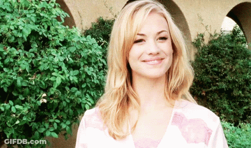 Woman With Long Blonde Hair Smiling GIF