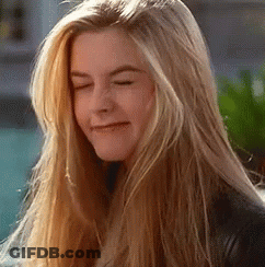 Woman With Long Blonde Hair Smiling Eyes Closed GIF