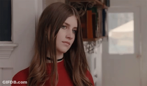 Woman With Long Brown Hair And Choker GIF